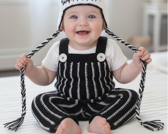 Halloween-kostymer för bebisar, virkad skelettdräkt, skelettmössa för bebisar, Jack Skellington-dräkt för nyfödd, skräckdräkt