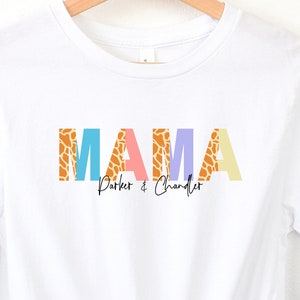 Custom Mom Shirt, Mama shirt, Mom t-shirt, SAHM, Mother&#39;s Day gift, Mommy T-Shirt, Giraffe shirt, T-shirt Gift, Wife Gift, Giraffe Mom shirt