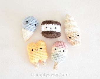 Ice Cream Friends Amigurumi Crochet Pattern