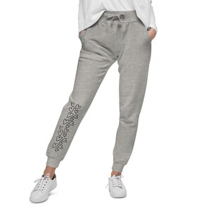 Leg Printed Fleece Joggers