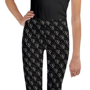Heart Pattern Leggings Girls