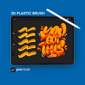 May include: A digital illustration of the phrase "You Got This" in a 3D plastic style, created using the Procreate app on an iPad. The illustration is in orange and white on a black background.