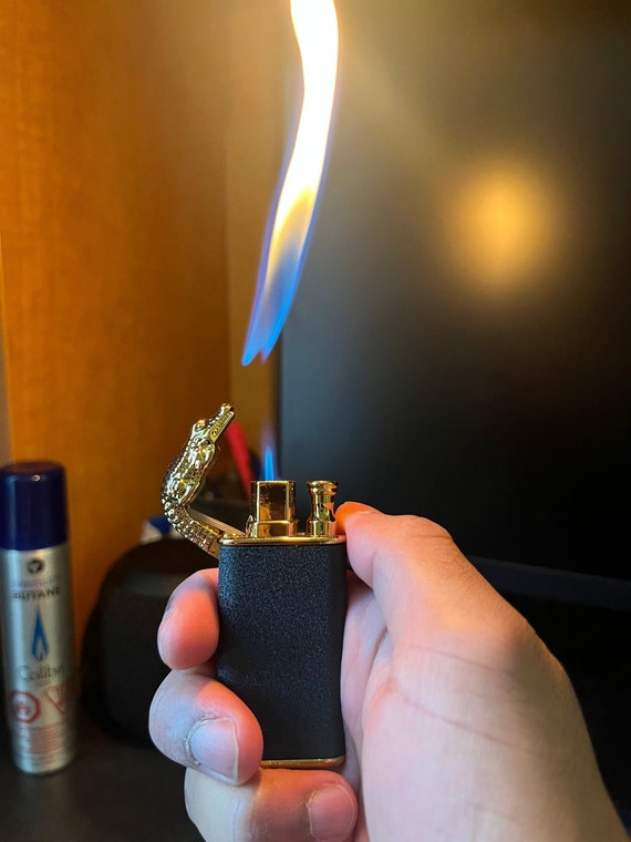 modvirke cement Konfrontere Double Flame Blue Flame Duel Flame Dragon Lighter - Etsy