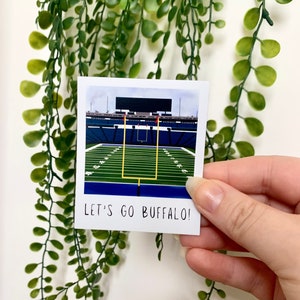 Buffalo Stadium Magnet: Illustrated Polaroid Football Art