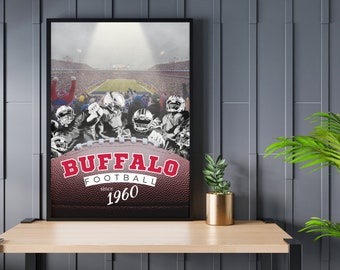 Buffalo Football Print: Josh Allen, Bills Wall Art (Digital Download)