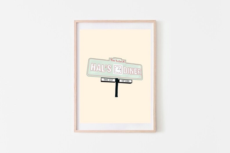 Hal’s Diner Art Print: Cinderella Story Illustration (Digital Download) image 3