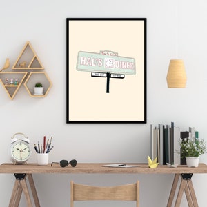 Hal’s Diner Art Print: Cinderella Story Illustration (Digital Download) image 4