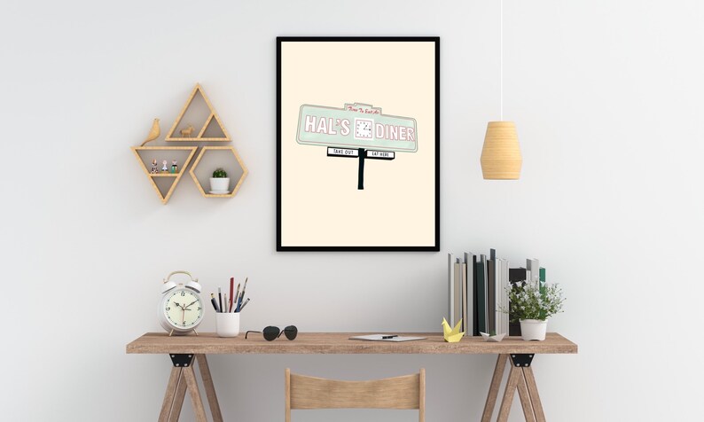 Hal’s Diner Art Print: Cinderella Story Illustration (Digital Download) image 4
