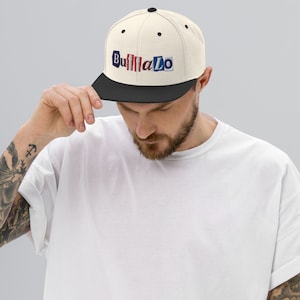 Scrapbook Buffalo Embroidered Snapback Hat, Buffalo Football, Buffalo New York, Sports Hat