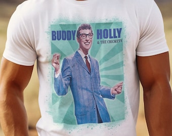 Buddy Holly T-Shirt – Rock N Roll 50s Style Tee