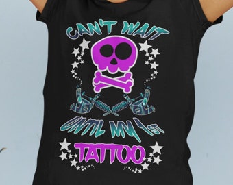 Kids Tattoo T-shirt – Rocker Skull, First Tattoo Gift