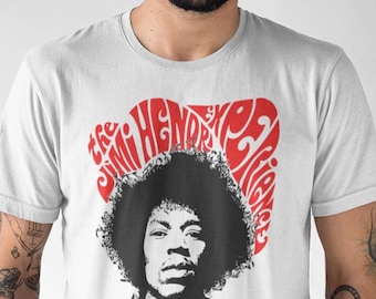 Jimi Hendrix Psychedelic Rock T-Shirt – 70s Guitar Legend Print