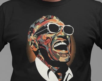 Ray Charles Portrait T-Shirt (US) – The Genius R&B Gospel Music Tee