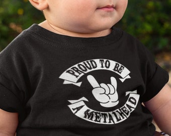 Proud Metalhead Kids T-Shirt – Rocker Gift