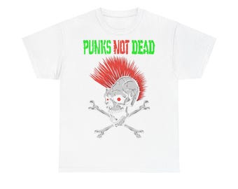 Punks Not Dead T-Shirt – Skull Mohawk, Punk Rock Style