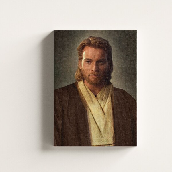 Leinwand Wandkunst, Space Jesus inspiriert von Hofmanns Druck, Jesus Ölgemälde Druck Poster, Obi- Wan Leinwanddruck, Riesige Leinwand, Hallo Qualität