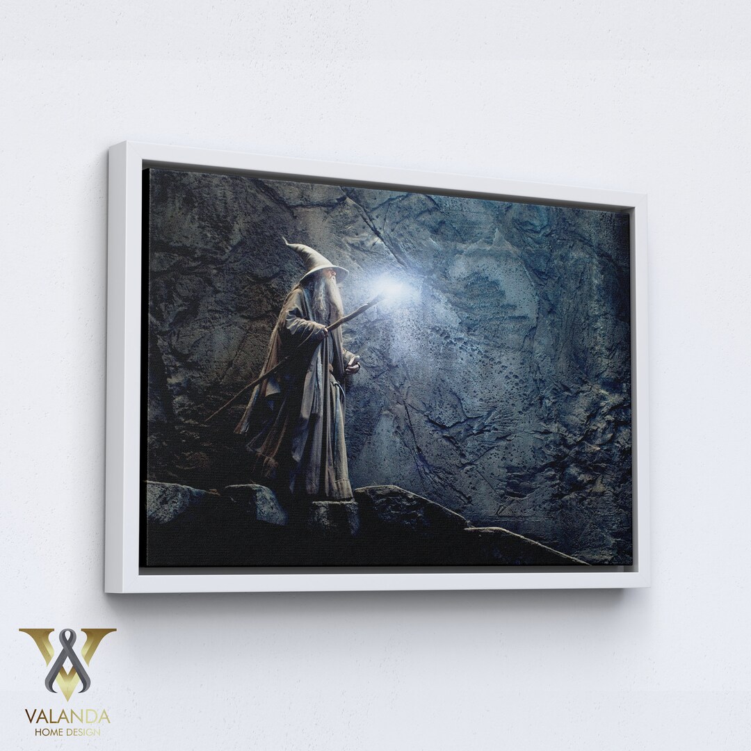 Lord of the Rings Wall Art Gandalf in the Cave Poster Art Etsy