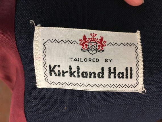 Vintage 1950-60s Kirkland Hall linen dress and ov… - image 5