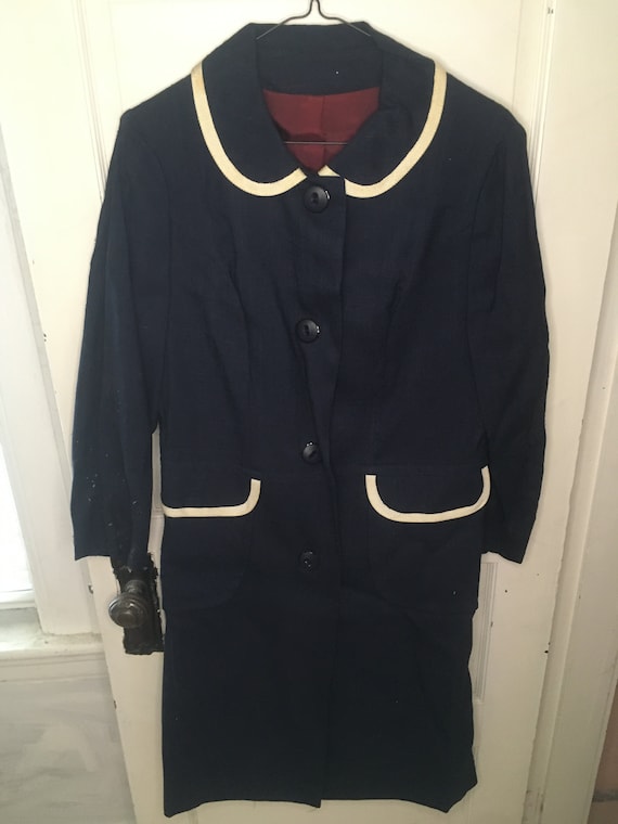 Vintage 1950-60s Kirkland Hall linen dress and ov… - image 2