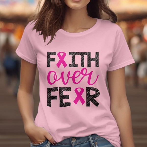 Breast Cancer Awareness Pink Ribbon T-Shirt, Supportive Cause Tee, Women's Health Advocacy Apparel