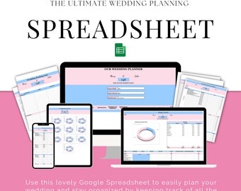Ultimate Digital Wedding Planning Spreadsheet: The All-In-One Planner for Budget, Checklists & More!