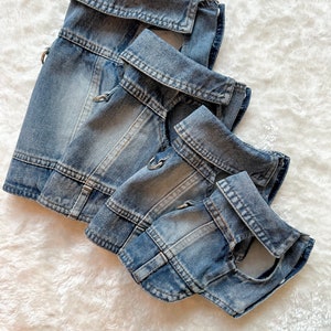 Denim Dog Jacket - Personalised Name Option Included! Sizes XXS / XS / s / m / l / XL Fast Dispatch
