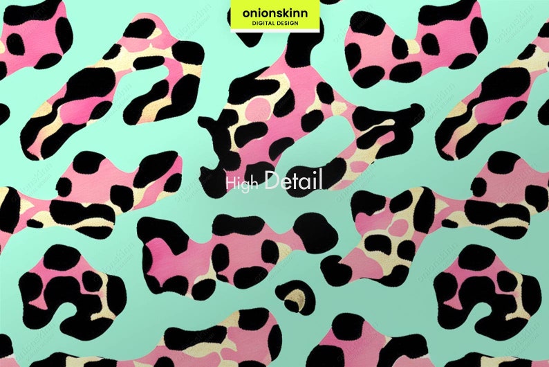 Pink Leopard DIGITAL SEAMLESS PAPER Animal Print Wildlife Safari Skin ...