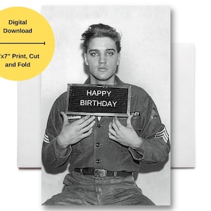 Tarjeta de feliz cumpleaños de Elvis