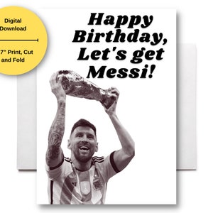 Lionel Messi Birthday Card