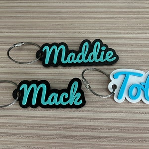 Custom Name Tag for Keys, Backpack, Luggage, Water Bottle - 3D Printed