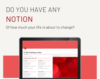 75 Soft Notion Page | Schablone | Notion Dashboard | Fitness Tracker | Checkliste zur Gewichtsabnahme | 75 Soft Challenge | Habit Tracker