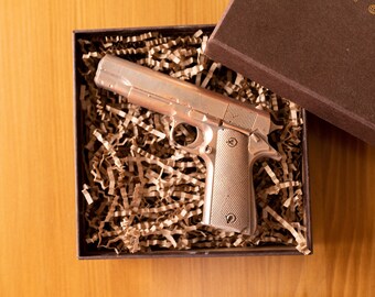 Modern Gunshaped Fine Belgium Chocolate, Artisan Chocolate , Christmas Gift , Surprise Gift,Christmas Chocolate ,Craft Chocolate
