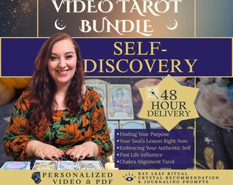 Self-Discovery Video Tarot Bundle | 5 Personalised Readings | Soul Purpose, Past Life, Shadow Work, Alignment