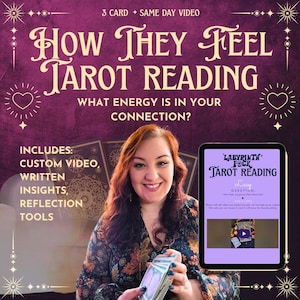 VIDEO DEZELFDE DAG | Hoe ze zich voelen Tarotlezen | Gepersonaliseerd inzicht van 3 kaarten | Reflectie energieverbinding