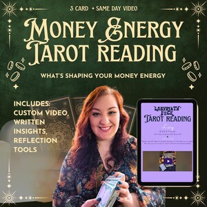 VIDEO EL MISMO DÍA / Lectura de Tarot sobre la Energía del Dinero / Perspectiva Personalizada de 3 Cartas / Reflexión Espiritual sobre la Mentalidad de Abundancia