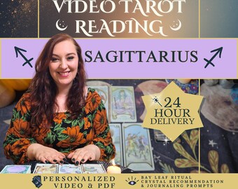Lectura de tarot de 3 cartas del zodiaco Sagitario / Vídeo personalizado para tu energía