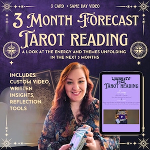 VIDEO EL MISMO DÍA / Lectura de Tarot con el Pronóstico para los Próximos 3 Meses / Perspectiva Personalizada con 3 Cartas / Orientación Psíquica Espiritual