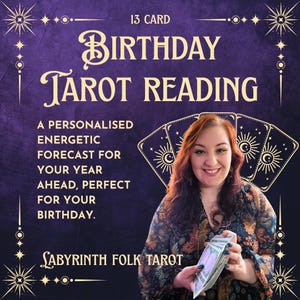 VIDÉO DU MÊME JOUR Lecture de tarot d'anniversaire | 13 cartes de lecture personnalisées | Perspicacité psychique spirituelle