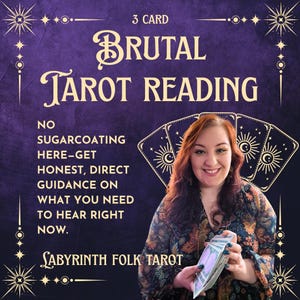 SAME DAY VIDEO Brutal Tarot Lesung | Personalisierte 3 Kartenlegung | Spirituelle psychische Einsicht