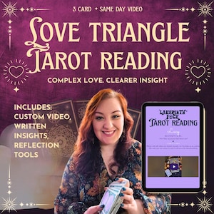 VIDÉO LE MÊME JOUR | Lecture de tarot triangle amoureux | Aperçu personnalisé 3 cartes | Réflexion énergétique tierce