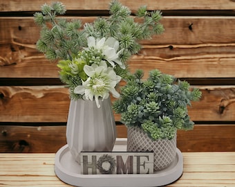 Ceramic vase, tray set, Ceramic home decoration, mini vase, ceramic vase, ceramic tray, wedding decoration, bathroom decor, kitchen decor