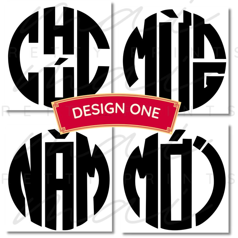 Vietnamese Chuc Mung Nam Moi SVG, Vietnamese New Year Design