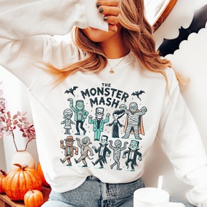 The Monster Mash Retro Halloween shirt, Monster Mash TShirt, Trending Halloween Shirt, Funny Halloween Shirt, Monster Halloween Crewneck