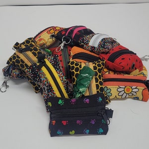 Poop Bag Holders, Poop Bag Dispenser, Dog waste bag holder, Fabric Poop Bag Dispenser, Gift for Dog Walker, Gift for Dog Lover