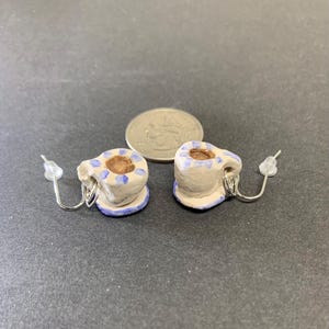 Teacup Earrings, Pottery Earrings, Teacup and Saucer, Tea Jewelry, Tea Party Earrings, Birthday Gift for Tea Lover, Mothers Day gift for Mom