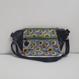 Sunflower Bag, Fanny Pack, Small Crossbody Bag, Hip Bag, Bum bag, Belt Bag, Waist Bag for Festival, Friend Gift