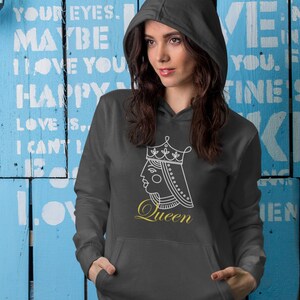 Queen Line Drawing Hooded Sweatshirt - Unisex Heavy Blend Hoodie