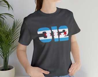 312 Area Code T-Shirt - Chicago, Illinois / Chi-town - Unisex Jersey Short Sleeve Tee