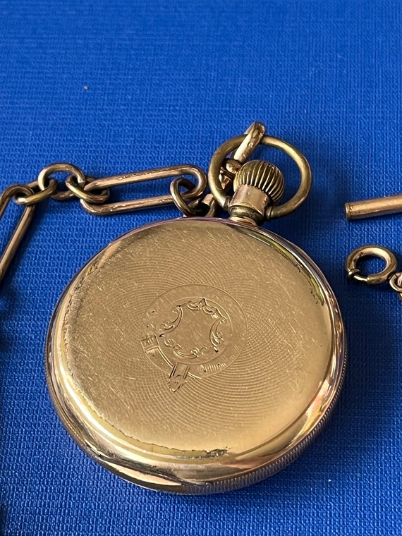 Rare WALTHAM gold plated antique pocket watch, Waltha… Gem