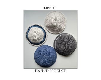 Hand Crocheted Kippot | Handmade Yarmulke in Multiple Colors | Jewish Head Covering for Holidays, Shabbat & Celebrations